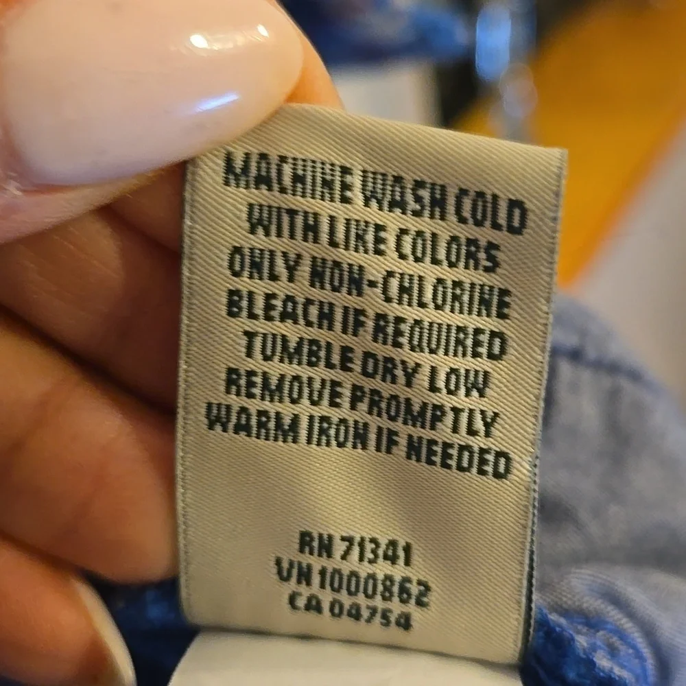 L.L. Bean Blue Plaid Button Front Knit Cotton Pocket Shirt Shacket NWOT